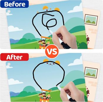 Pen Control effaçable à sec Dot to Dot Flash Cards pour garçons et filles Connect The Dots Write and Wipe Tracing Practice Draw Card for Kids (30 Picture Flashcards with Ring and 2 Markers) 3