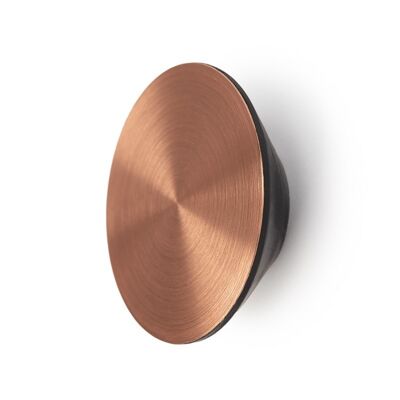 Brushed copper round wall hook