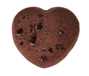 Biscuits au chocolat vegan en forme de coeur 100 g 3
