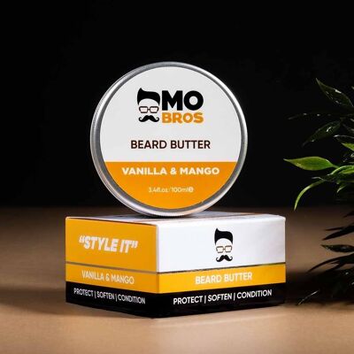 Mo Bros 100ml Mantequilla para barba de vainilla y mango