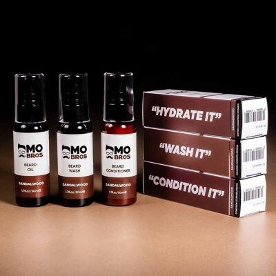 Mo Bros 50 ml Trio revitalisant pour barbe au bois de santal 50 ml