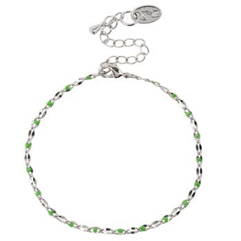 Bracelet caritatif ONE DAY or blanc - vert 1