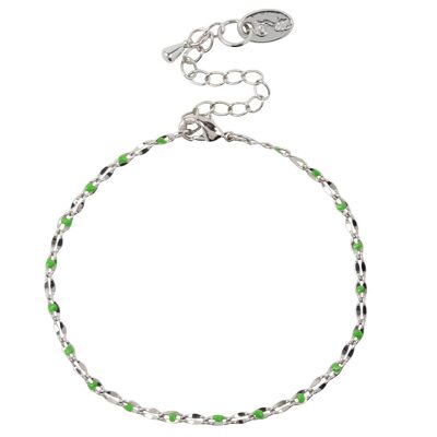 Bracelet caritatif ONE DAY or blanc - vert