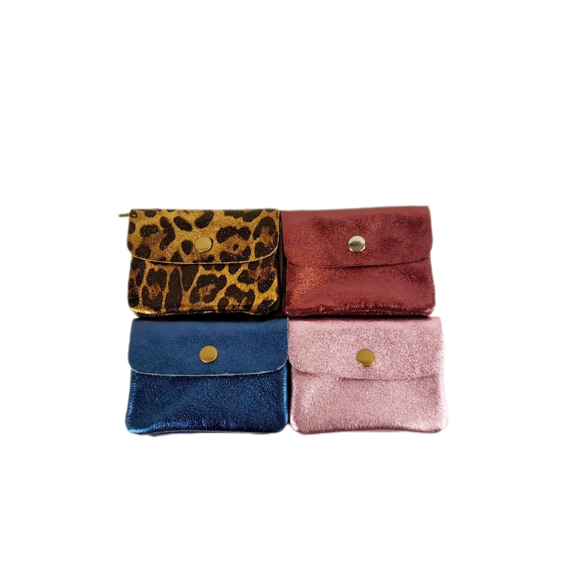 Petit porte monnaie en cuir avec fermeture éclaire - LOLI