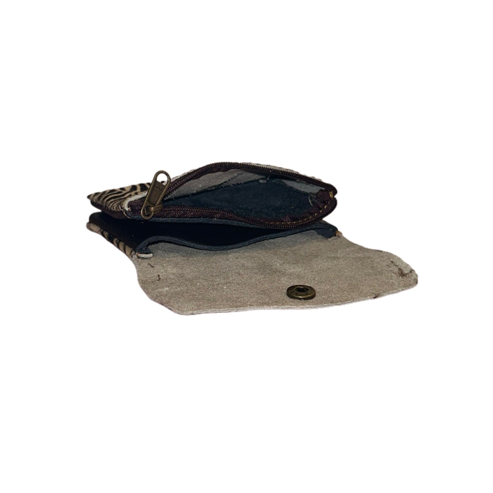 Petit porte monnaie en cuir avec fermeture éclaire - LOLI