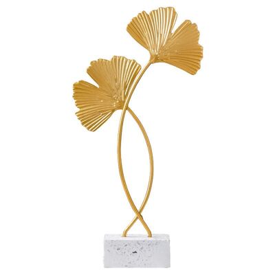 Gingko leaf beeldje | goud | 21x14 CM | gouden beeldje | woonaccessoires