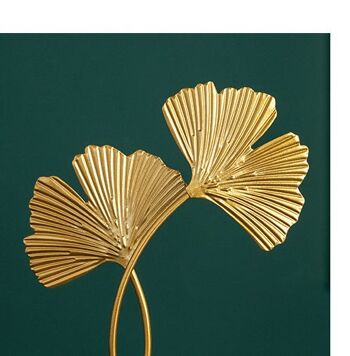 Figurine feuille de gingko | or | 21x14CM | figurine en or | accessoires pour la maison 3