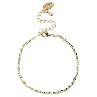 ONE DAY charity bracelet 14k geelgoud - groen