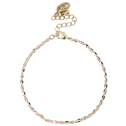 ONE DAY charity bracelet 14k geelgoud - roze
