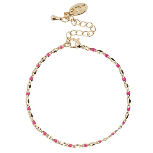 ONE DAY charity bracelet 14k yellow gold - fuchsia