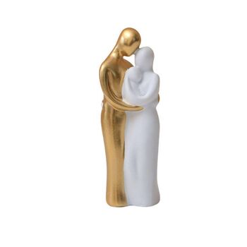 Figurine d'amour décorative | mariage | couple marié | or | Résine 4