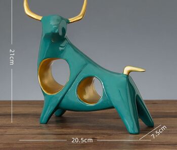 Figurine de taureau décorative | or | coloré | décoration d'intérieur 4