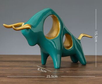 Figurine de taureau décorative | or | coloré | décoration d'intérieur 5