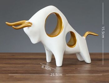 Figurine de taureau décorative | or | coloré | décoration d'intérieur 6