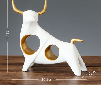 Figurine de taureau décorative | or | coloré | décoration d'intérieur 7