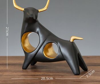 Figurine de taureau décorative | or | coloré | décoration d'intérieur 8