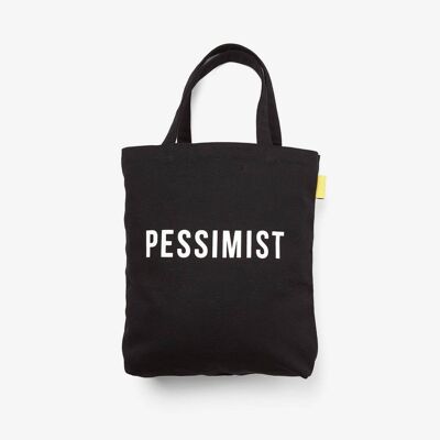 Optimist and Pessimist Tote Bag, Motivational Unique Gift