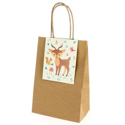6 sacchetti regalo con animali della foresta