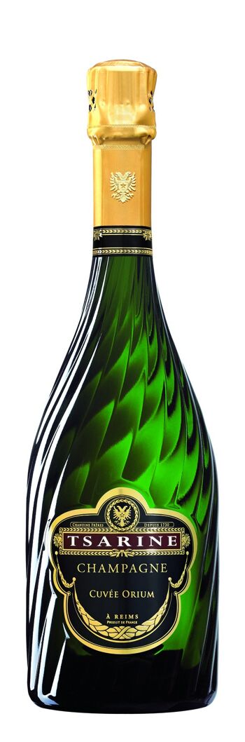 Champagne Tsarine - Cuvée Orium Extra Brut - Coffret 1 Bouteille 75cl + 2 Flûtes 3