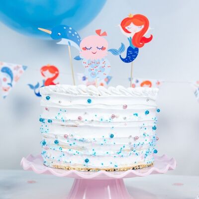 Cake Toppers Sirène Corail