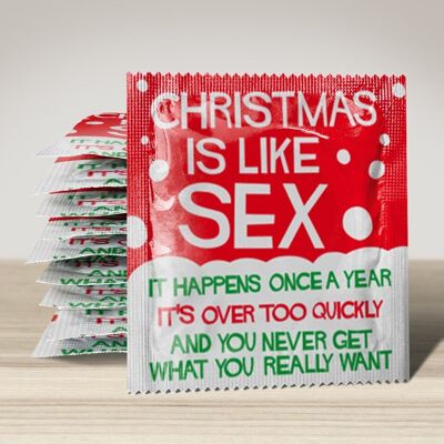 Condón navideño: La Navidad es como el sexo...