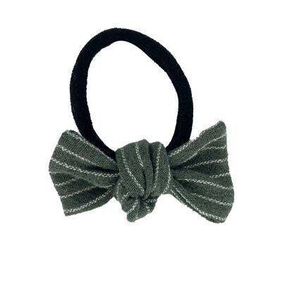 Scrunchie Celeste Striped Khaki Confezione da 3