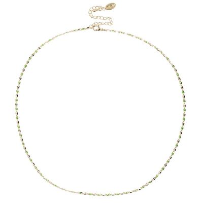 ONE DAY charity necklace 14k yellow gold - green