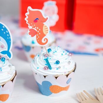 Kit Cupcakes Sirène Corail 5