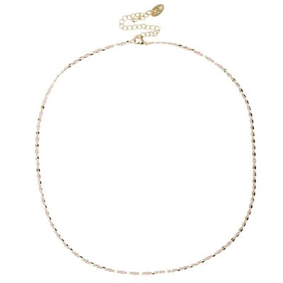 ONE DAY charity necklace 14k yellow gold - pink