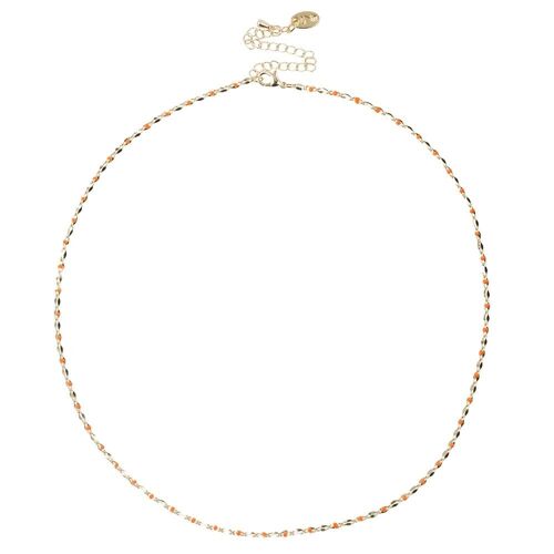 ONE DAY charity necklace 14k yellow gold - orange