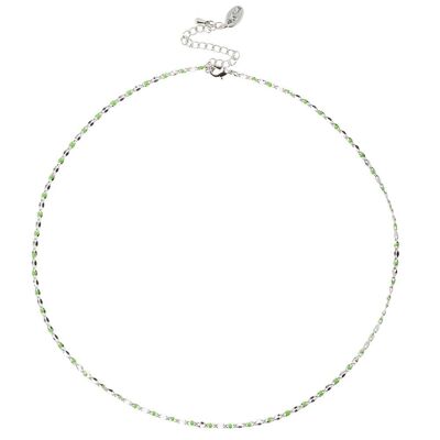 Collana di beneficenza ONE DAY oro bianco 14k - verde