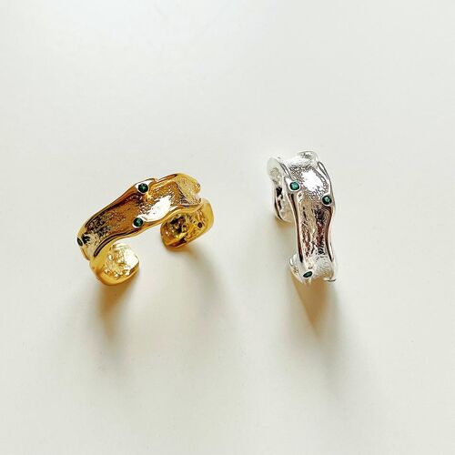 Dames ring | goud | zilver | Silver 925 | vintage met steen