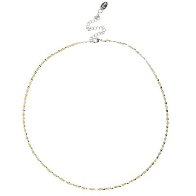 ONE DAY charity necklace 14k white gold - yellow