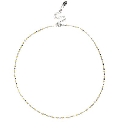 Collier caritatif ONE DAY or blanc 14 carats - jaune