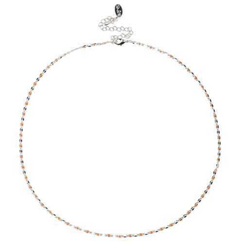 ONE DAY charity necklace 14k witgoud - oranje