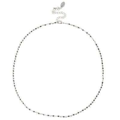 ONE DAY charity necklace 14k white gold - black