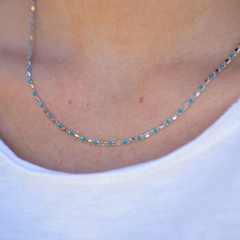 Collier caritatif ONE DAY or blanc 14 carats - aqua 2