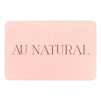 Tapis de bain antidérapant en pierre rose naturelle Au 2