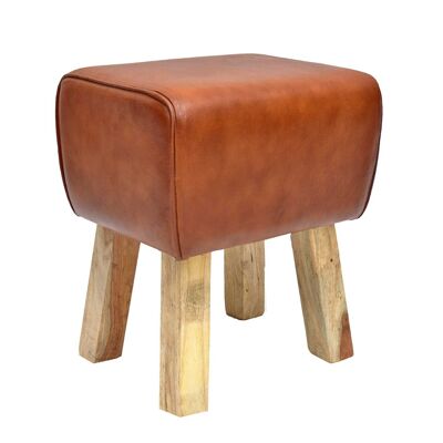 Real leather stool Tejas Handmade stool