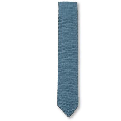 Cravatta in maglia blu avio