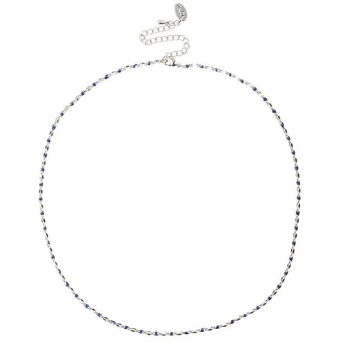 ONE DAY charity necklace 14k witgoud - blauw