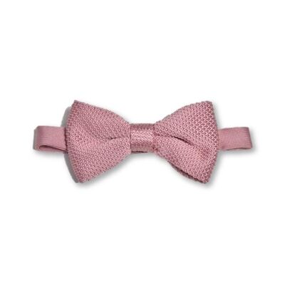 Antique rose knitted bow tie