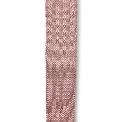 Cravatta in maglia rosa antico