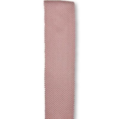 Antique rose knitted tie