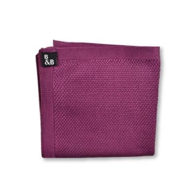Berry pink knitted pocket square