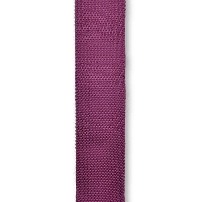 Cravatta in maglia rosa bacca