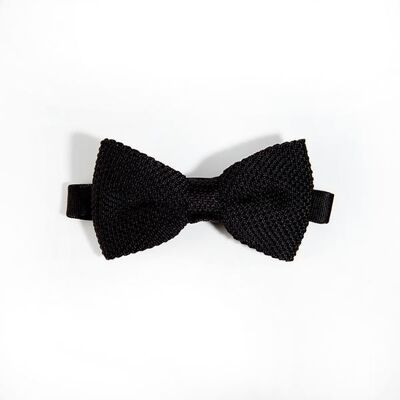 Black knitted bow tie