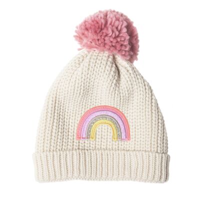 Disco Rainbow Knitted Hat (7-10 Years)