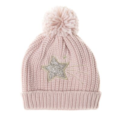 Moonlight Knitted Hat Pink (7-10 Years)