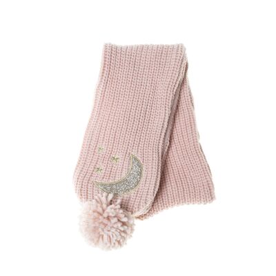 Moonlight Knitted Scarf Pink (3-10 Years)
